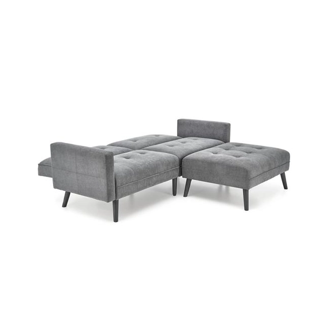 CORNELIUS sofa rozkładana z funkcją narożnika popiel (1p=1szt)