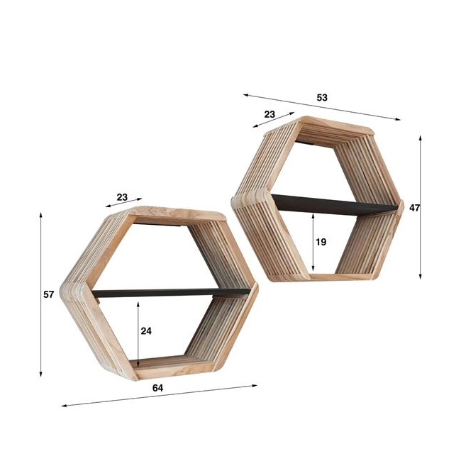 ZESTAW PÓŁEK ŚCIENNYCH SEYFER TEAK-146081