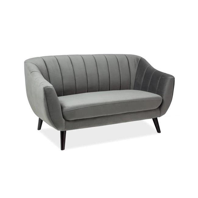 SOFA ELITE 2 VELVET SZARY BLUVEL 14 / WENGE