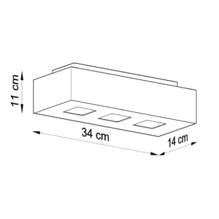 Plafon MONO 3 biały-147370