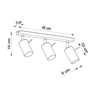 Plafon RING 3L czarny-147514