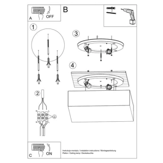 Plafon HORUS 45 czarny-147780