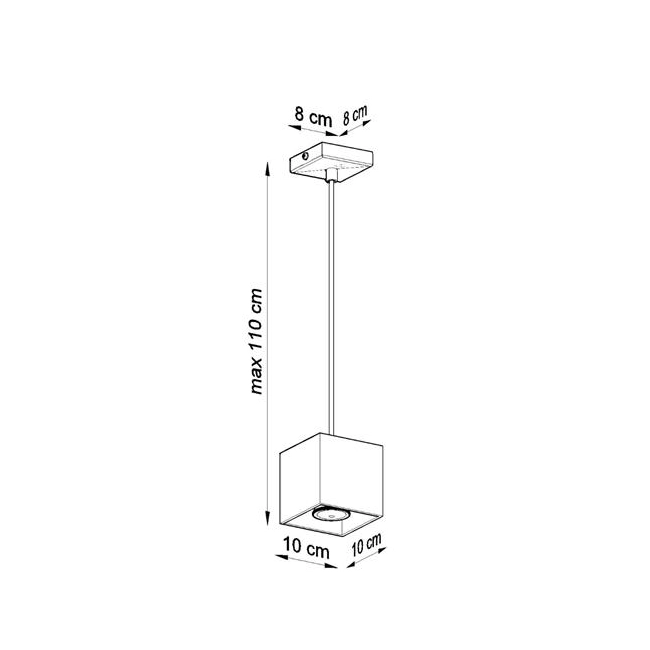 Lampa wisząca QUAD 1 czarny-147301