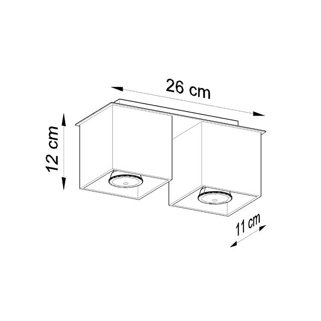 Plafon QUAD 2 biały-147346