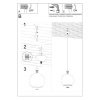 Lampa wisząca BALL czerwona-148150