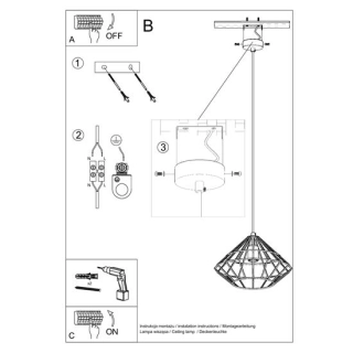 Lampa wisząca UMBERTO czarna-148246