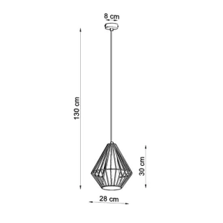 Lampa wisząca DEMI czarna-148277