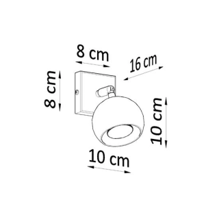 Kinkiet OCULARE czarny-148838