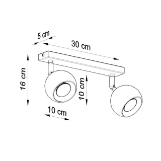 Plafon OCULARE 2 czarny-148846