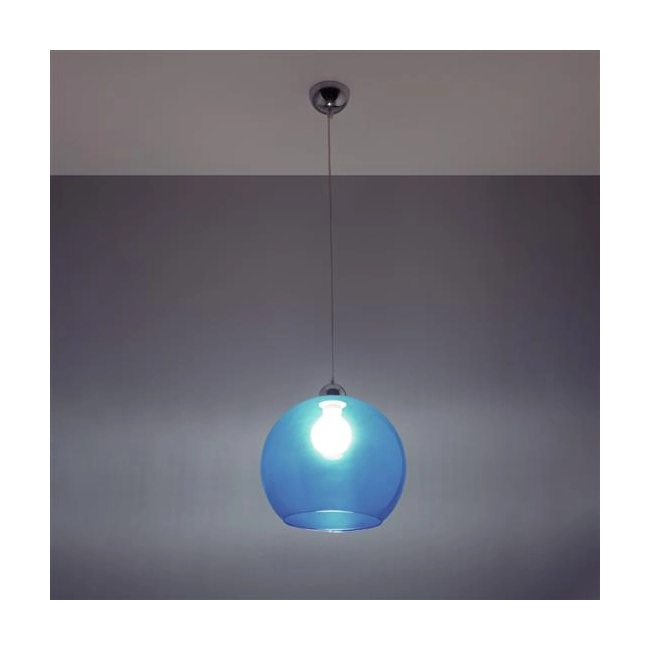 Lampa wisząca BALL błękitna-148132