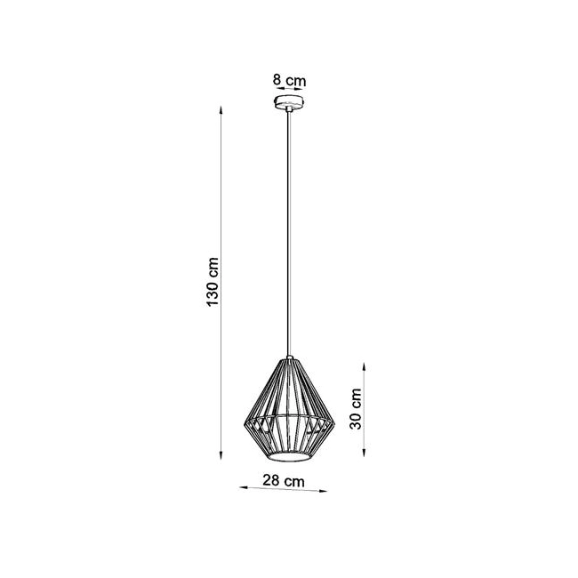 Lampa wisząca DEMI biała-148269