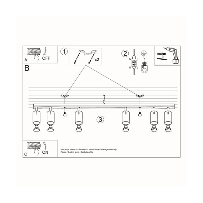 Plafon RING 6L biały-148406