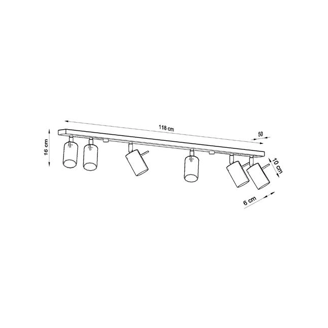 Plafon RING 6L czarny-148413