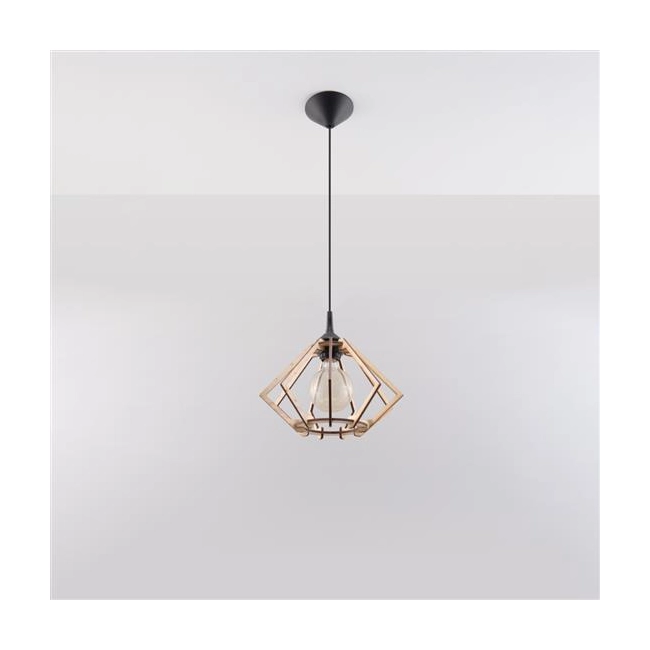 Lampa wisząca POMPELMO naturalne drewno-148644