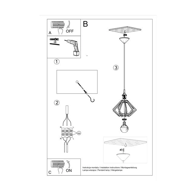 Lampa wisząca POMPELMO naturalne drewno-148647