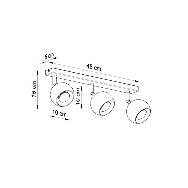 Plafon OCULARE 3 czarny-148854