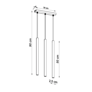 Lampa wisząca PASTELO 3 czarna-149054