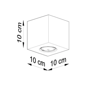 Plafon QUAD naturalne drewno-149161