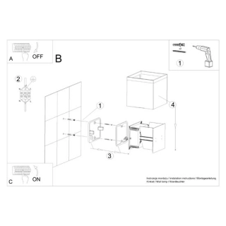 Kinkiet LUCA czarny LED IP54-149305