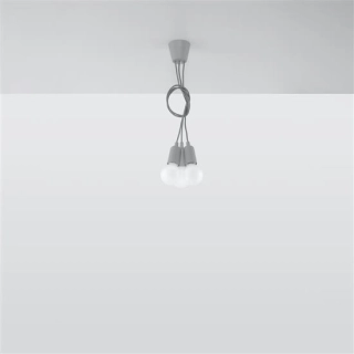 Lampa wisząca DIEGO 3 szara-149427