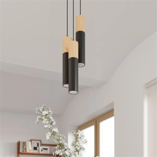 Lampa wisząca PABLO 3L czarna-149592