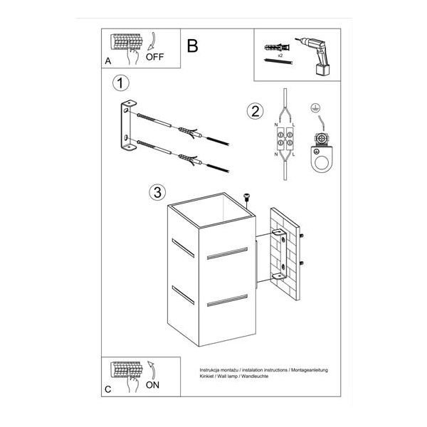 Kinkiet BLOCCO czarny-149089