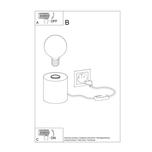 Lampa biurkowa SALGADO beton-149949