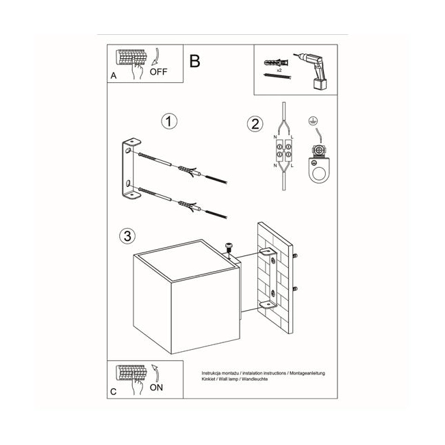 Kinkiet QUAD beton-149114