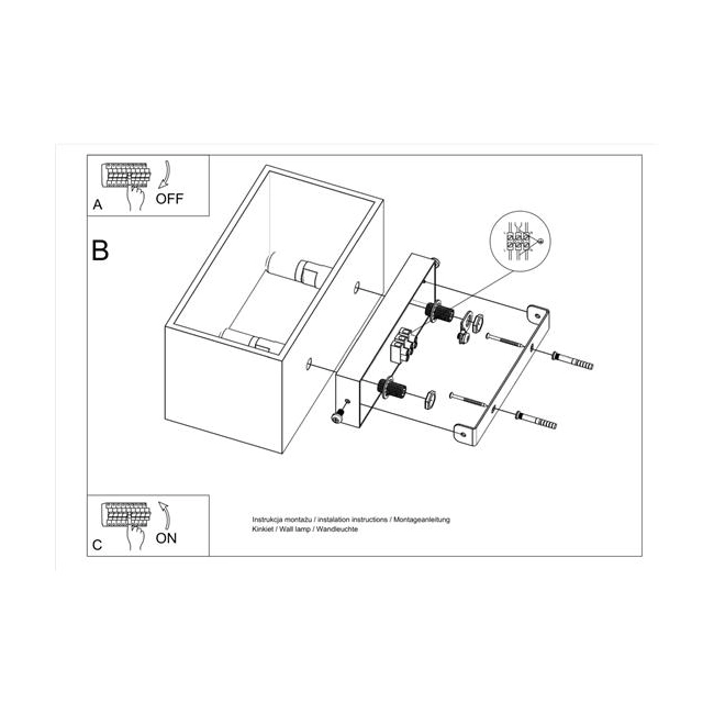 Kinkiet QUAD MAXI biały-149235