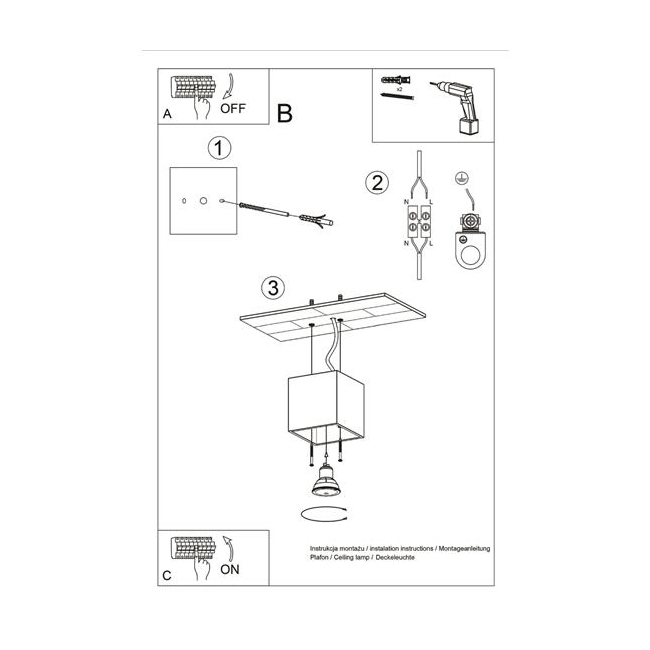 Plafon QUAD 1 antracyt-149333