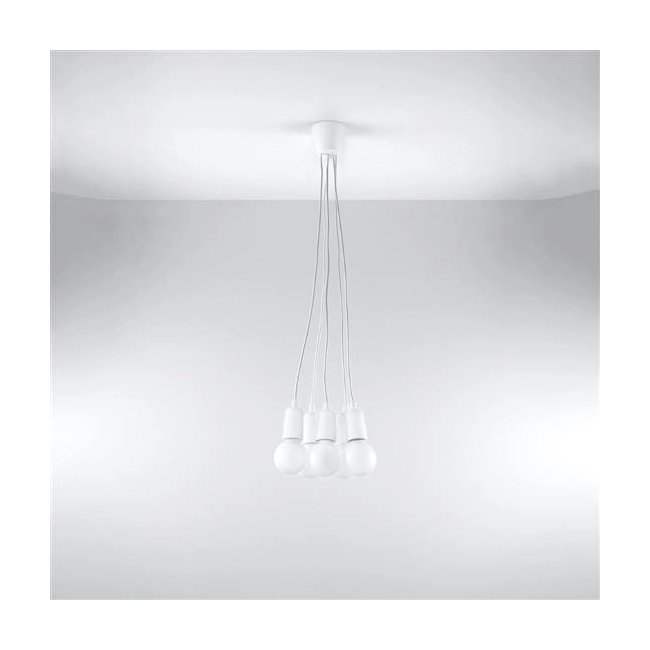 Lampa wisząca DIEGO 5 biała-149369