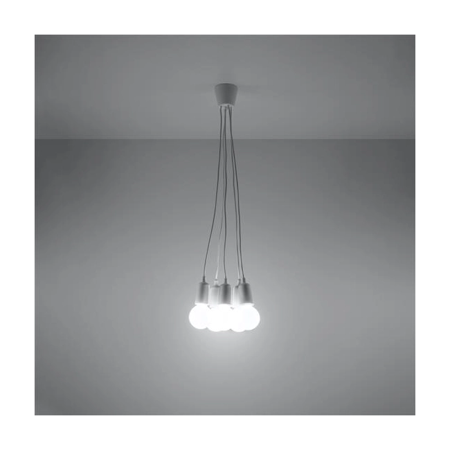 Lampa wisząca DIEGO 5 biała-149370