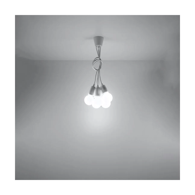 Lampa wisząca DIEGO 5 biała-149373