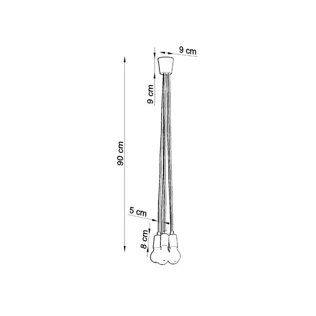 Lampa wisząca DIEGO 5 biała-149374