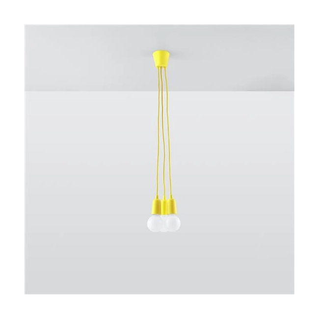 Lampa wisząca DIEGO 3 żółta-149457