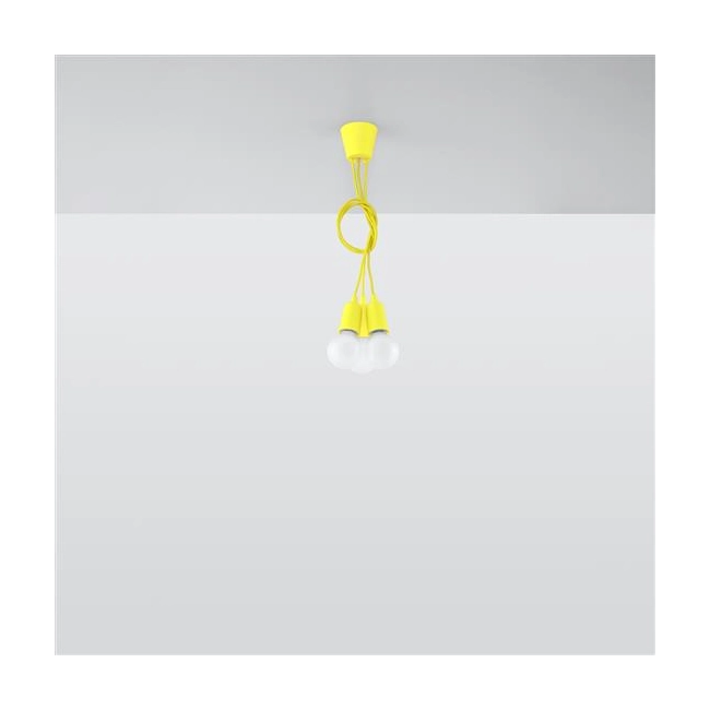 Lampa wisząca DIEGO 3 żółta-149460