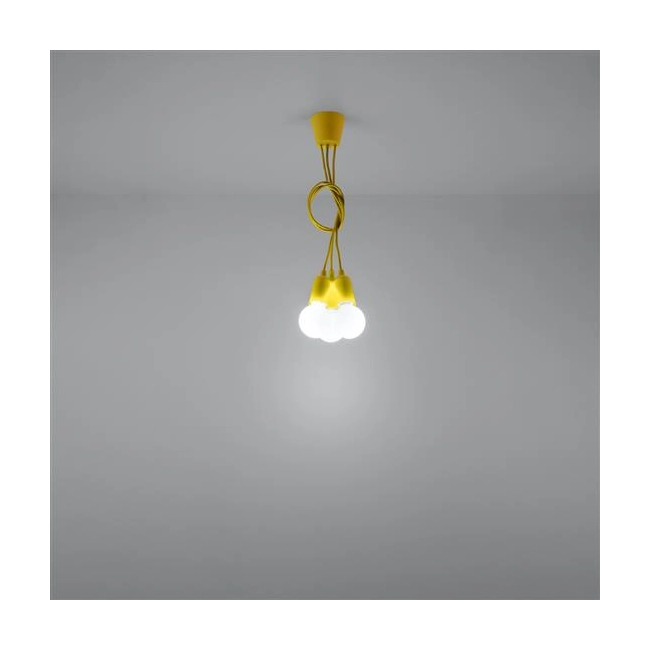 Lampa wisząca DIEGO 3 żółta-149461