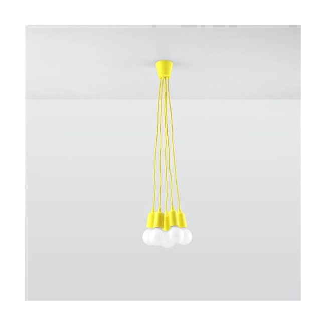 Lampa wisząca DIEGO 5 żółta-149468