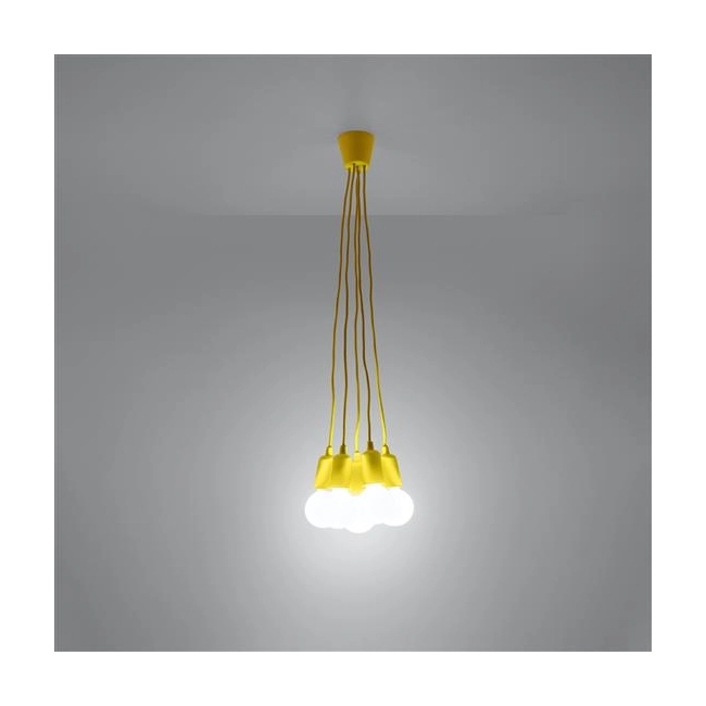 Lampa wisząca DIEGO 5 żółta-149469