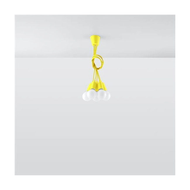 Lampa wisząca DIEGO 5 żółta-149471