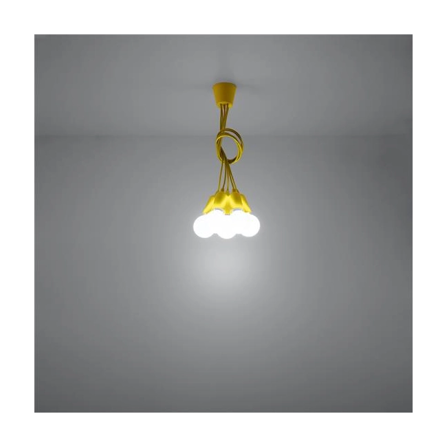 Lampa wisząca DIEGO 5 żółta-149472