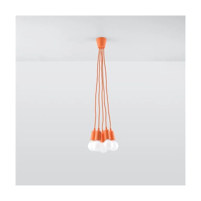 Lampa wisząca DIEGO 5 pomarańczowy-149534