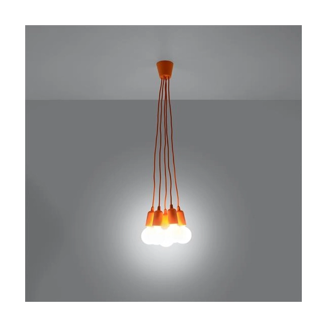 Lampa wisząca DIEGO 5 pomarańczowy-149535