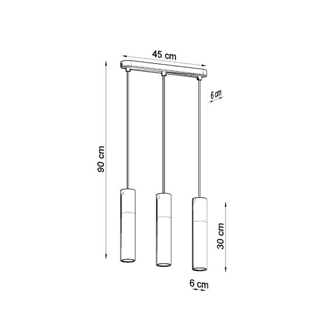 Lampa wisząca PABLO 3L biała-149555