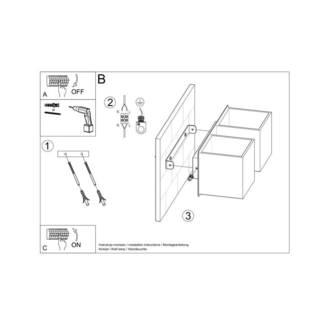 Kinkiet QUAD 2 biały-149768