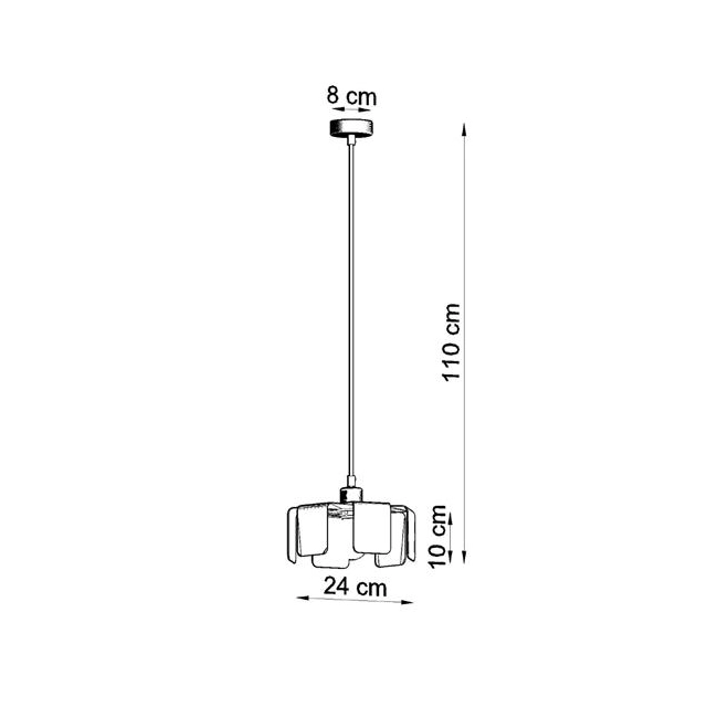 Lampa wisząca TULIP czarny-149860