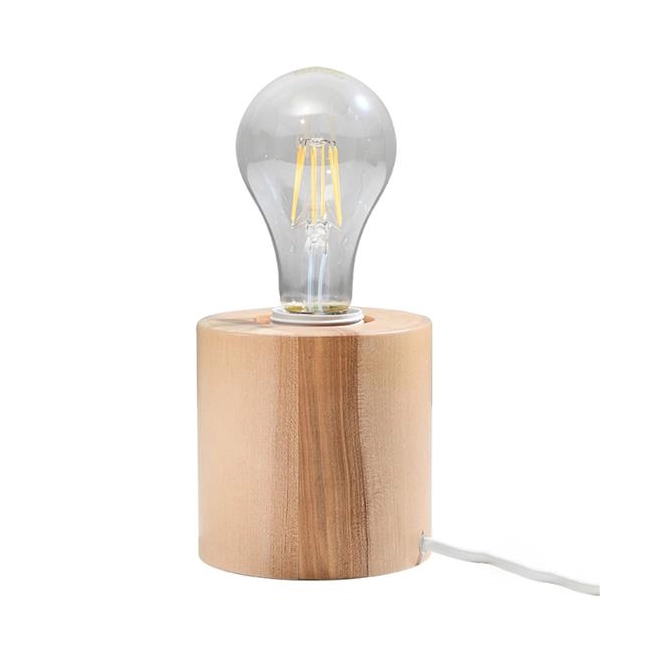 Lampa biurkowa SALGADO naturalne drewno