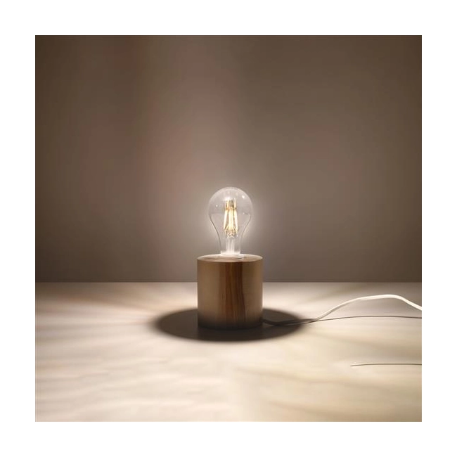 Lampa biurkowa SALGADO naturalne drewno-149899