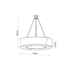 Żyrandol SATURNO SLIM 90 czarny-150683