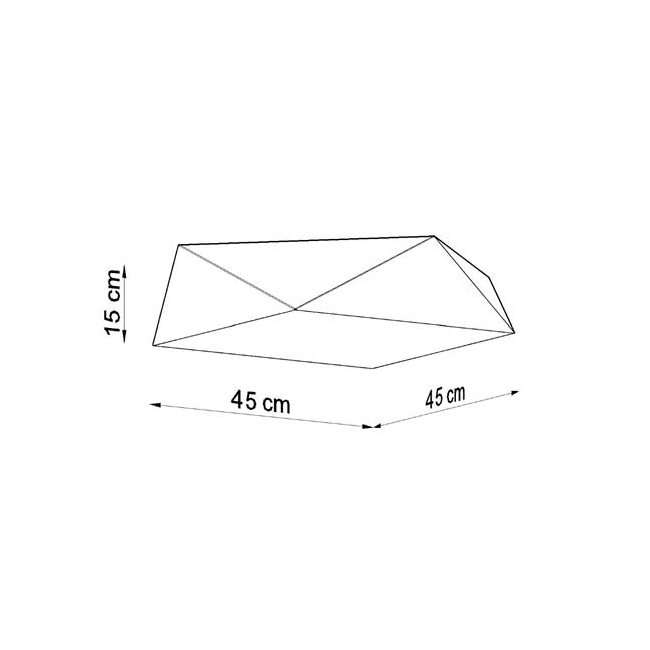 Plafon HEXA 45 biały-150010